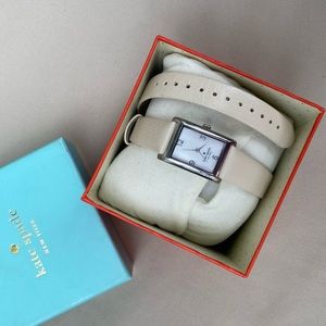 Kate Spade ♠️ Ivory Leather silver Watch